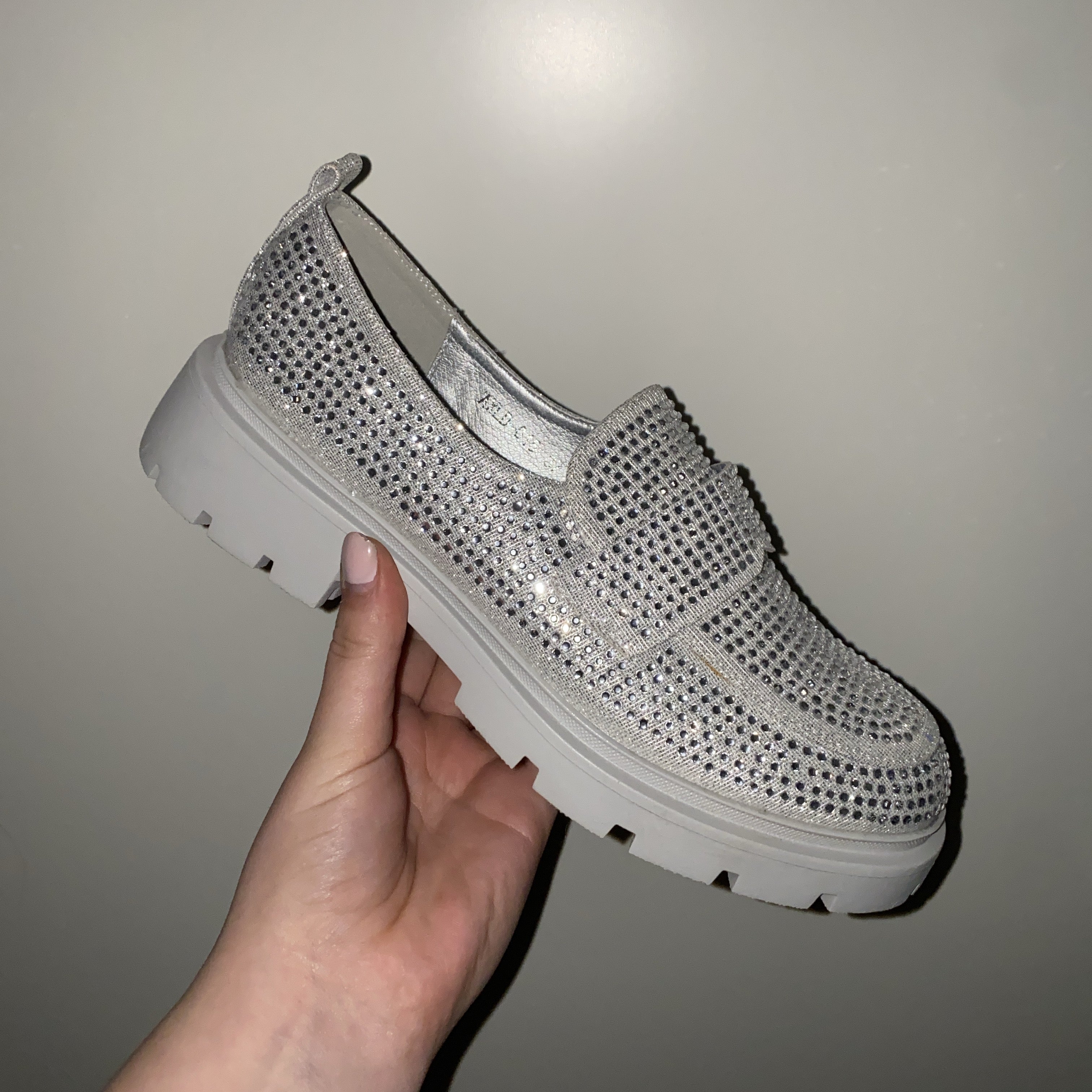 Bling loafers chunky sølv by Krone 1