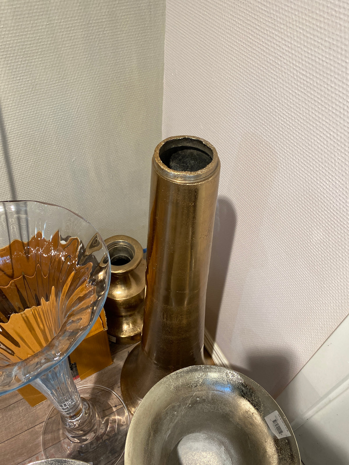 vase trumpet 120cm champagne
