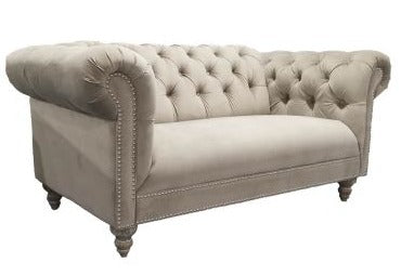 Silvia 2-personers sofa natural velvet 162x85x77cm