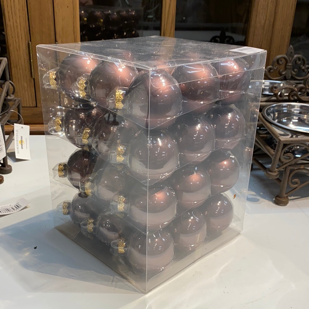 36 GLASSBALLS 57MM CHESTNUT