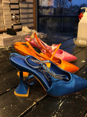 Stilettos with a wide heel
