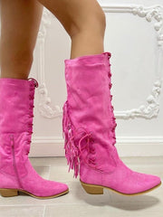 Cowboy boots with fringe