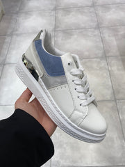 Sneakers m. sølv detalje blå