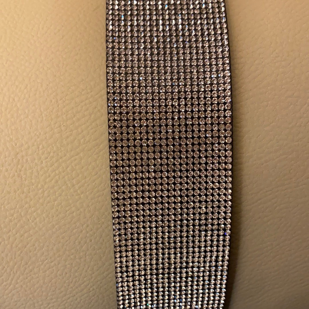 Wide bling belt