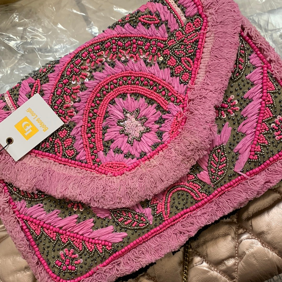 Boheme crossbody taske pink by Krone 1