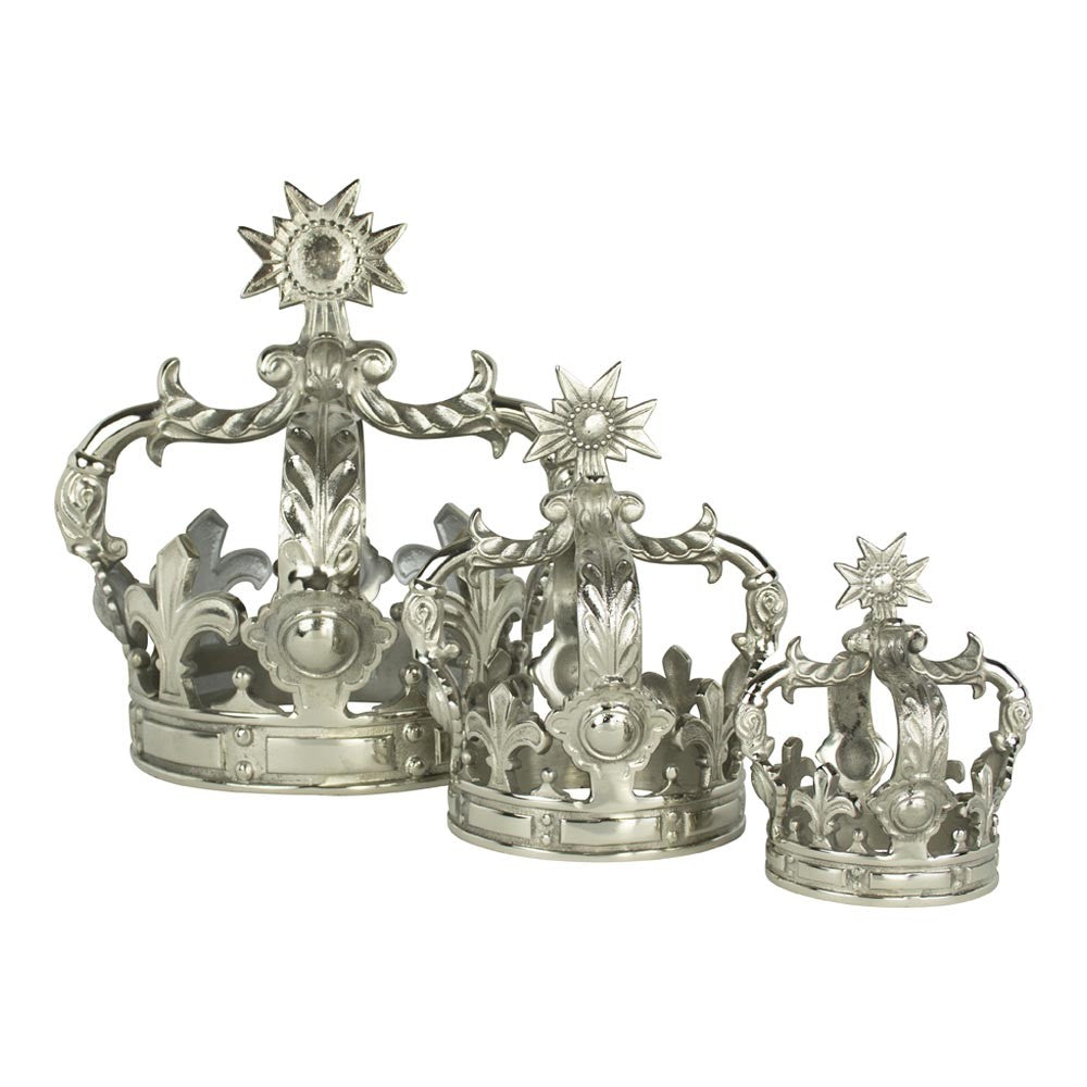Silver aluminum crown 38x38x43cm