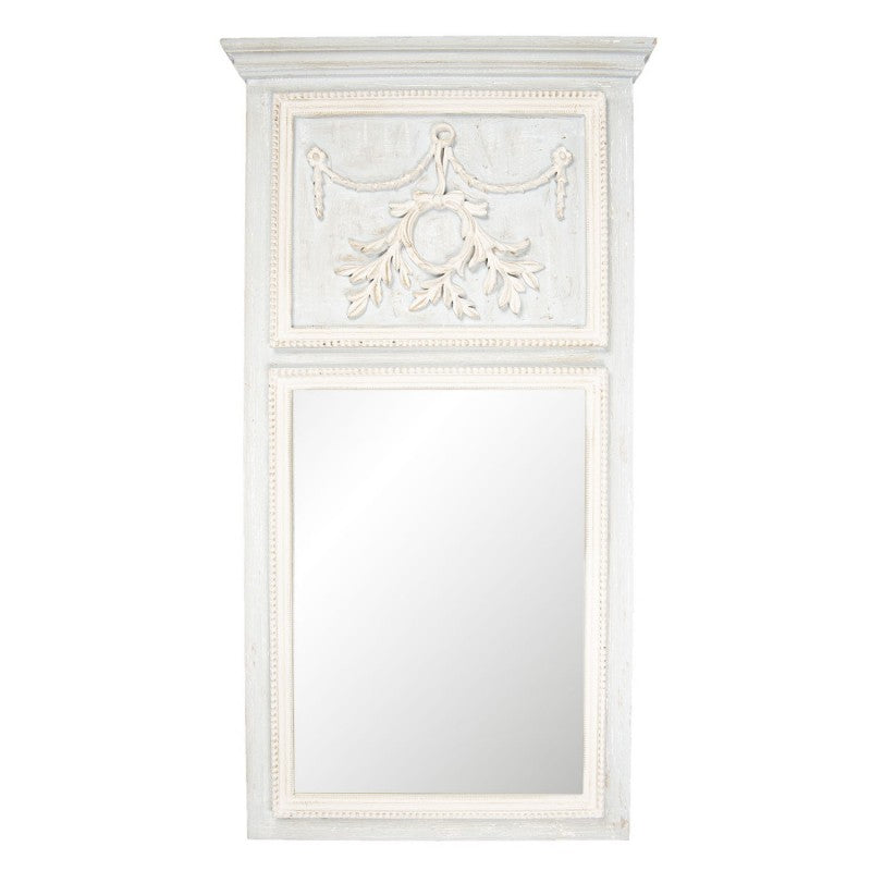Spejl med dekoration grå/beige 65x120x5 cm