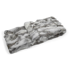 Gray rabbit fur plaid 130x180cm