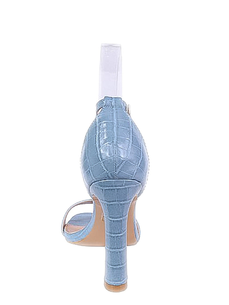 Crown 1 - High sandals with unique heel blue