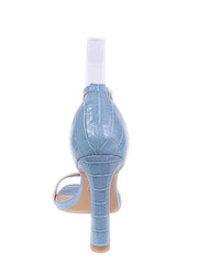 Crown 1 - High sandals with unique heel blue