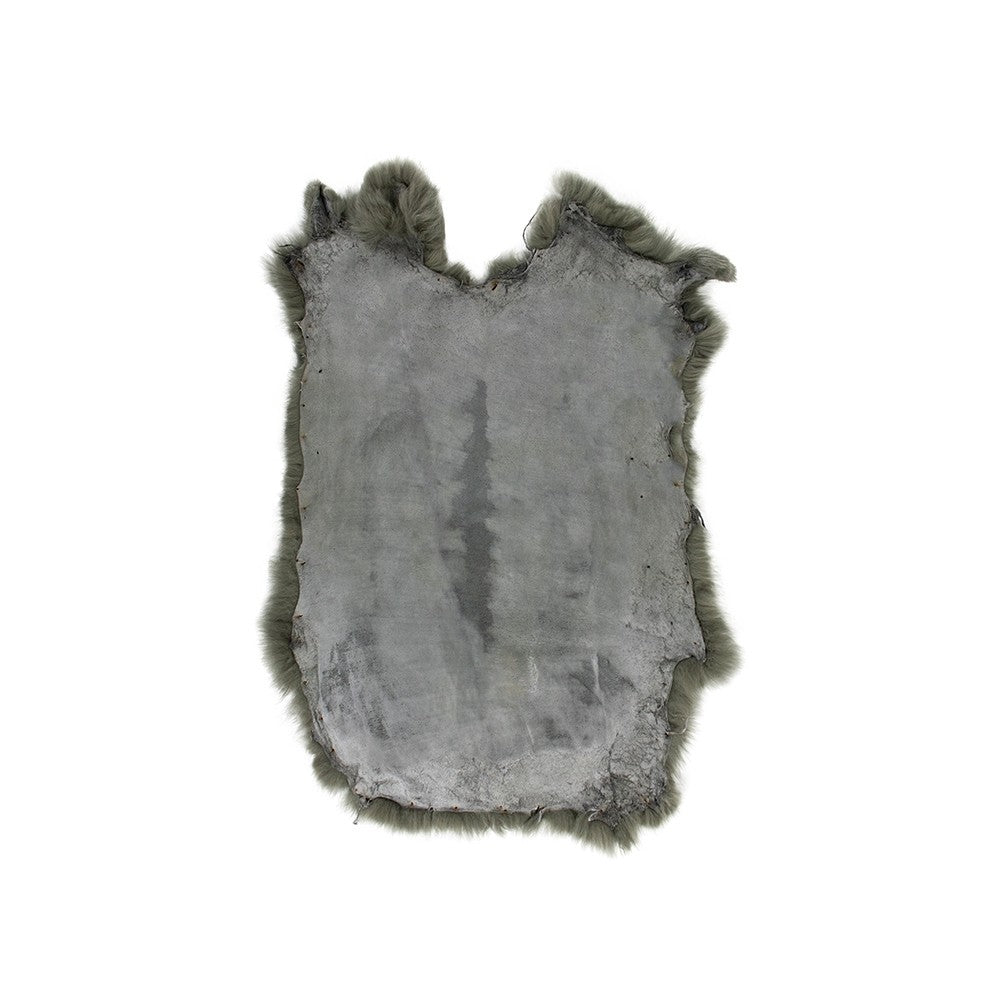 Khaki colored rabbit skin for decoration 40x30x2cm