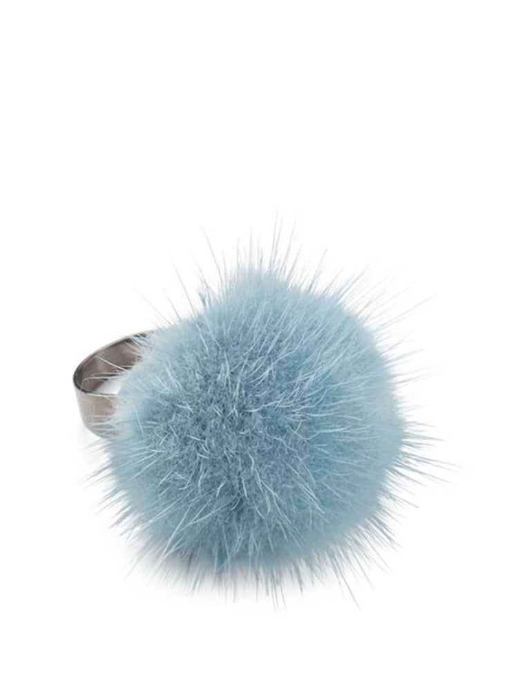 Crown 1 - Ring with mink fur