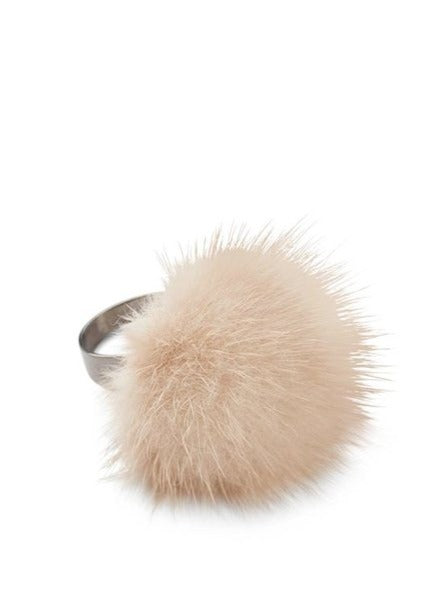 Crown 1 - Ring with mink fur
